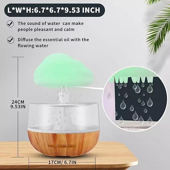 Rain Cloud Humidifier with RGB Night Light