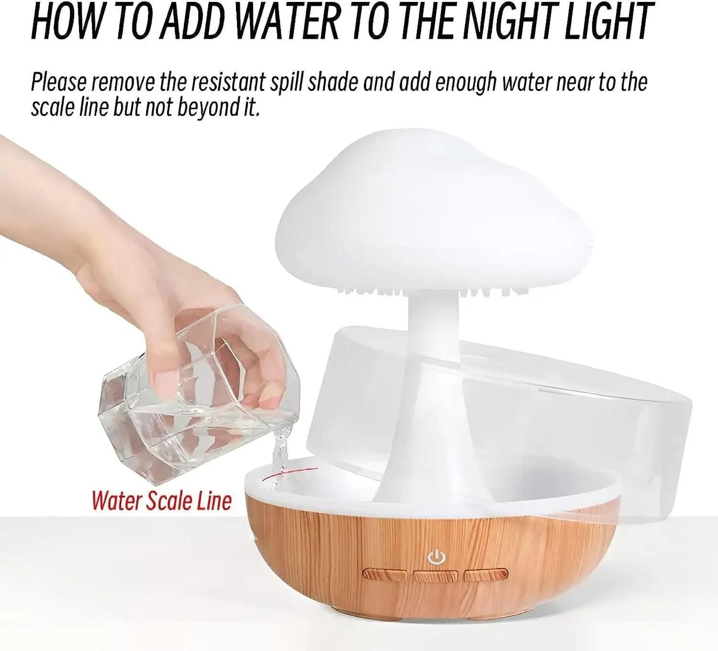 Rain Cloud Humidifier with RGB Night Light