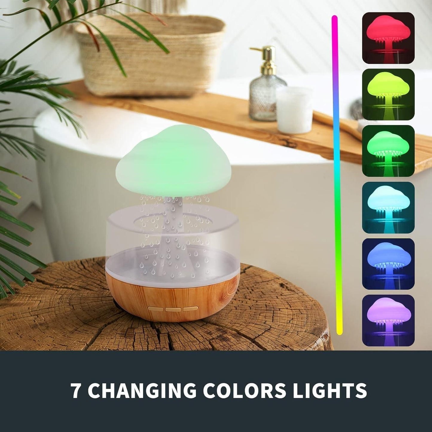 Rain Cloud Humidifier with RGB Night Light